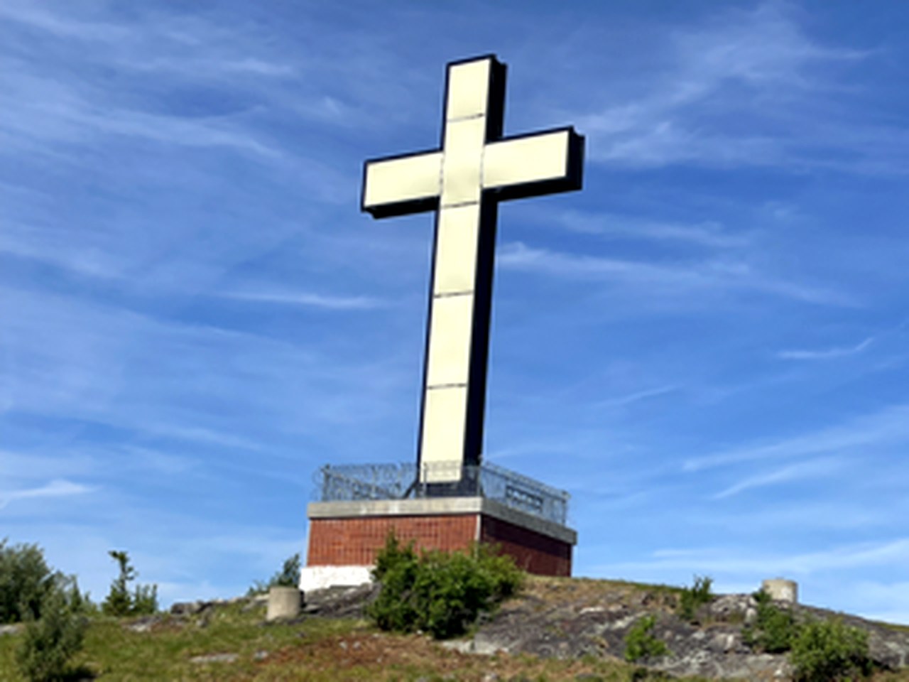 Holy Land USA cross overlooking Waterbury, Connecticut